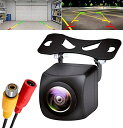 YuraYura バックカメラ リアカメラ 100万画素 防水IP68 防塵 12V 720p 超広角170° 超小型 最新超暗視機能リアカメラ 夜でも見える 車汎用 CCDセンサー採用 魚眼レンズ RCA接続 ダイナミック軌道移動