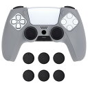PlayVital ピュアシリーズps5コントローラーに対応用保護シリコンカバー、ps5コントローラーに対応用ソフトラバーグリップケースサムスティックキャップ六つ付き、充電スタンドに使用可能