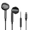 2025新版iPhone1 タイプC イヤホン、イヤホン 有線イヤホン HIFI音質 音量調整 ノイズキャンセリング マイク付き 通話可能 ハイレゾ クリア通話 音量調節 ステレオイヤフォン ヘッドホン人間工