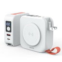 Philips(フィリップス) 10000mAh MagSafe マグネット式 モバイルバッテリー コンセント一体型 大容量 ACプラグ付 5台同時充電 MAX...