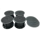 bath&bath プラ束 高さ アジャスト 簡単 調整 腐食なし かさ上げ 家具 DIY 洗濯機 すべり止めゴム付 黒 4個セット (高さ 55~85mm)