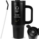 ZEN Camps タンブラー ストロー付き 887ml 水筒 大容量 持ち運び ストロー 真空断熱 保温 保冷 蓋付き こぼれない