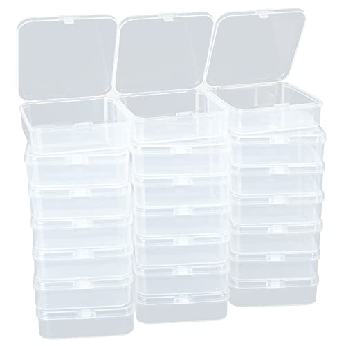 RILIHII【60個／セット 】6.2 x 6.2 x 2.1cm プラスチック 小物入れ 小分けケース 透明 収納 小物収納ケース 詰め替え容器 蓋付き ジュエリー イヤースタッド ネックレス ブレスレット ビーズ パー