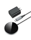 【熱くならない】NANAMI マグネット式 ワイヤレス充電器 (20W出力のUSB-Cアダプター付属) - N52磁石採用 超薄型 MagSafe対応 マグセーフ充電器 iPhone 16/15/14/13/12 全シリーズ 4/3/Pro(第二世代) 置くだ