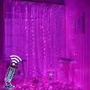 Yuuming 300 LED カーテンストリングライト3M×3M USB駆動 銅線妖精星ライト付きリモコン8モード結婚式のパーティーウィンドウ装飾 (3M -...