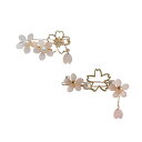 EZ PEACH 桜 花 パール ヘアピン ヘアクリップ 前髪 髪留め 髪飾り 和装 浴衣 和風 着物 ヘアアクセサリー 2点セット (桜set01)