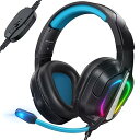 Krysenix PG2 ゲーミングヘッドセット ヘッドホン ゲーミング 3.5mmジャック付き 有線 ノイズキャンセリング AIマイク ステレオサウンド 軽量...