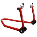 ツールズアイランド(Toolsisland) バイクスタンド メンテナンススタンド リア 後輪用 V型フック サポートワイヤー付 極太パイプ一本仕上げ (レッド...