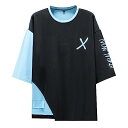 KOTRBOY tシャツ メンズ 半袖 大きいサイズ 純綿 夏服 メンズ tシャツ 軽い 柔らかい おしゃれ 洋服 ファッション ビッグt 長袖 Tシャツ black-L
