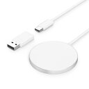 LMLSHOU ワイヤレス充電器 MagSafe 充電器 マグネット式 iPhone15/14/13/12 2シリーズ . Pro(第2世代) / .(第3世代) 対応シリーズ対応 急速充電 出力15W/10W/7.5W 強力磁気吸着 軽量 超薄型 無線充電器 2in1 U