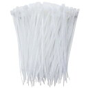 結束バンド 長さ100mm 幅2.5mm(結束長さ70mm)/300本入 ホワイト/WHITE 耐候性 頑丈なナイロン ナイロンケーブルタイ 最大張力=8kgs 高耐久ケーブルジップタイ コードストラップ 自動ロックラップ マ