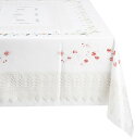 MEIWA テーブルクロス(1枚物) MGプリントレースシリーズ セーヌ 135cm×185cm ピンク 694488