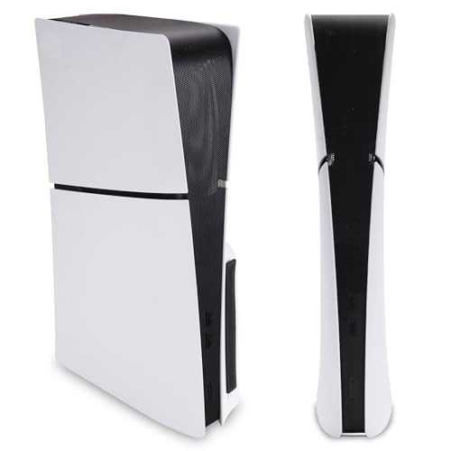 PlayVital ps5 Slim（ディスク版＆デジタル版）対応用12 in-1ダストカバーキット - アンチダストカバー網＆シリコンプラグ - プレミアムダストフィルター、ps5 Slim対応用アクセサリ【ブラック】