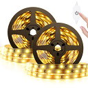 LEDテープライト 電球色 ストリップ ライト 6m タッチ コントロール 無段階 調光 USB給電式 切断可能 取付簡単 台所/廊下/ドア/玄関 装飾用 祝日用 日本語説明書付き 3m*2個入り(色温度2700K 非