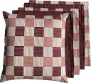 JOYDREAM 座布団カバー 59 63 5枚セット 和市松 赤色 59x63 5枚組 八端判