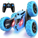 Tailtango ラジコンカー こども向け スタントカー 四輪駆動 両面走行 360度回転 オフロード RCカー 車おもちゃ バッテリー2個付き 40分間走れ 2.4Ghz無線操作 リモコンカー 子供 男の子 誕生日 プ