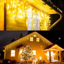 Dalugo LED イルミネーションライト つららライト ストリングライト 屋外 防水 200球 6.5M イルミネーション クリスマス 飾り アイシクルライ...