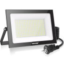 MEIKEE 100W LED 投光器 10000LM 6500K 超薄型 IP66 昼光色 高輝度 工事用ライト ledライト 屋内 屋外用 野外 エクステリア 防水 看板灯 集魚灯 ガレージ 倉庫 駐車場 建設現場 ワークライト PSE認証済