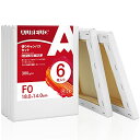 AUREUO 張りキャンバス セット F0 (18cmX14cm) 中目 100%コットン 6枚 初心者 絵画用具 芸術絵創作 現代油絵 美術装飾 水彩画・油絵画・アクリル兼用