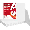 AUREUO 芸術絵創作 現代油絵 美術装飾 キャンバス ボード 初心者 絵画用具 プレゼントに 8枚 100%コットン 中目 F3 (27.3cm x 22.0cm) MDF密度板紙 水彩画・油絵画・アクリル兼用