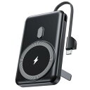 【ワイヤレス充電·PD20W/22.5W対応】 モバイルバッテリー 大容量 16000mAh 急速充電 タイプcケーブル内蔵 軽量 小型 バッテリー ...