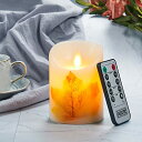 AnnTec LEDキャンドルライト ロウソク 秋の紅葉 本物の炎のようにゆらめく 暖色光 火を使わない ゆらゆら揺れる 安全 省エネ 専用リモコン付き 明るさ調整 電池式 LEDライトキャンドル (直径7