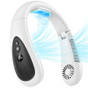 【2025世界的なヒット ネッククーラー 】首掛け扇風機ネックファン携帯扇風機 瞬間冷却5000mAh大容量 Type-C急速充電20時間連続使用羽なし風量3段階調節 LEDディスプレイマスク蒸れ対策グッズ