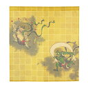 narumikk のれん 風神雷神 暖簾 ノレン ラメ入り 浮世絵 日本製 JAPAN (サイズ:約幅85cm×丈90cm ゴールド 金色) 14-289