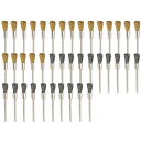 JINTONG リューター ブラシ 2種類真鍮ワイヤーブラシ& 鋼ブラシ 2.35mm軸 40個入り 筆型 研磨ブラシ 研削ブラシ リューター ビット ミニルー...