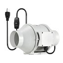 Sidvkut ダクトファン 100mm ダクト用換気扇 強力 大風量 中間取付タイプ 中間取付形ダクトファン ABS製 高低速スイッチ付き 塗装ブース用 焼肉用 家庭用 業務用 吊り下げ、床置兼用