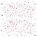 NALER パールステッカー シール デコシール 貼り付け可能 1650pcs DIY用品 ピアス シール フェイスシール キラキラ カラフル チャーミングシール 3/4/5/6mm 10枚セット 手芸用品 携帯電話装飾 アク