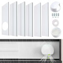 窓用ダクトパネル テラス窓用パネル 6枚セット アップグレード 窓枠高さ43から233cmまで使用可 二重径対応 雨よけデザイン 密封性向上 ポータブルエアコン スポットクーラー 排気 ウィンド