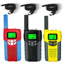inYYTerトクテイショウデンリョクトランシーバー サンダイセットT667 充電式トランシーバー USBケーブル付き VOXハンドフリー LED内蔵電灯 軽量...