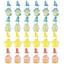海 のなかま シャボン玉 ホイッスル 付き 全4種×各6本 計24本(BOX入り)(お祭り 縁日 子供会 向け 大容量)笛付き しゃぼん液 入り 手持ちしゃぼん...