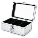 October 1st 腕時計 ケース 3本 収納 アルミ ボックス メンズ 時計 持ち運び 保管 インテリア用 Watch Box 耐衝撃 (シルバー)
