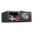 SENTRY (セントリー) 金庫 家庭用 小型 収納ボックス 鍵付き 24L A4 テンキー 床壁 固定可能 ブラック X075(3)