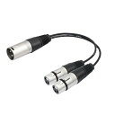マイクケーブル, EIGHTNOO XLRケーブル キャノンケーブル マイクXLR (オス) to 2-XLR(メス) XLR ケーブル 分岐 30cm 3ピン Y型 XLR バランスケーブル マイク録音用 プロ録音 コンデンサマイク等