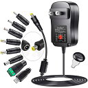 SoulBay 36W 3V 4.5V 5V 6V 7.5V 9V 12VユニバーサルAC / DCアダプタスイッチング電源充電器 家庭用電子機器用コネクタ8個...