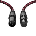 XLRケーブル 3M、UGOMI ナイロン編組 XLR マイクロフォンケーブル 3Pin XLRオス to XLR メス バランスマイクケーブル 、AVアンプ、...