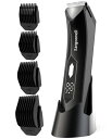 Eargoovell ボディシェーバー VIOシェーバー メンズシェーバ 男性用 LEDディスプレイ ロック機能 4種リミットコーム付き 長さ調整 ムダ毛処理 ...