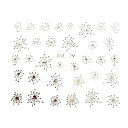 花火 ネイルシール (シルバー) 夏 サマー リゾート ハワイ
