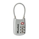 Master Lock(マスターロック) 南京錠 TSAロック ダイヤル 暗証番号設定 小型 本体幅30mm ケーブル長80mm スーツケース 旅行鞄 海外旅行...