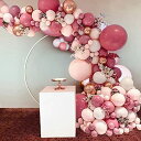 ローズピンク バルーンアーチガーランドキット 125個パック ローズピンク 紙吹雪バルーン バルーンアクセサリー付き 女の子 女性 誕生日 ウェディングパーティー センターピース 背景 エン
