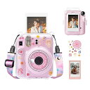 HIYQIN instax mini 12ケース、FUJIFLM 「チェキ instax mini 12」専用カメラケース4点セット チェキ 12 クリア ケー...