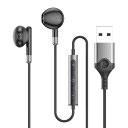 イヤホン マイク USB 有線 ヘッドセット 【2.3m】 マイク付きイヤホン 通話可能 音量調節 HIFI音質 テレワーク WEB会議 Zoom パソコン用 ...
