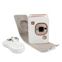 kinokoo チェキフィルム instax mini,チェキフィルム カメラケース instax mini liplay 専用カメラケース Lipayケース ボタン操作でき ショルダーストラップ付き チェキフォトステッカー付き(WT)