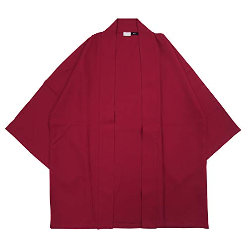 [Happi.Tokyo] 綾織はっぴ（法被・ハッピ・半被）｜ワインレッド｜Plain Happi｜祭り イベント フェス 販促 ファッション｜大人用