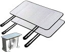 2枚入り エアコン室外機カバー 80x40cm 厚み6mm 両面アルミ 日よけ 雨よけ 簡単取り付け 断熱 日差し板 省エネ