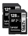 Lexar レキサープロフェッショナル1667×128GB(2パック)SDXC UHS-II / U3カード