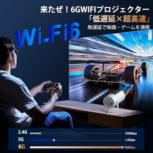 プロジェクター小型 | 令和6年10月新登場| 知能自動台形補正| 18000LM明るさプラス| 270°回転 Wi-Fi6瞬間接続 天井投影 Bluetooth5.4 4k対応 1080Pプロジェクター家庭用 ホームプロジェクターモバイル